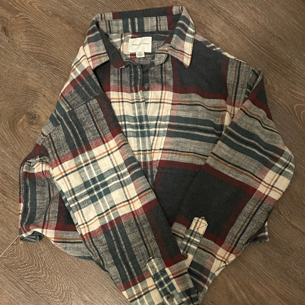 COPY - Cropped Flannel aerie